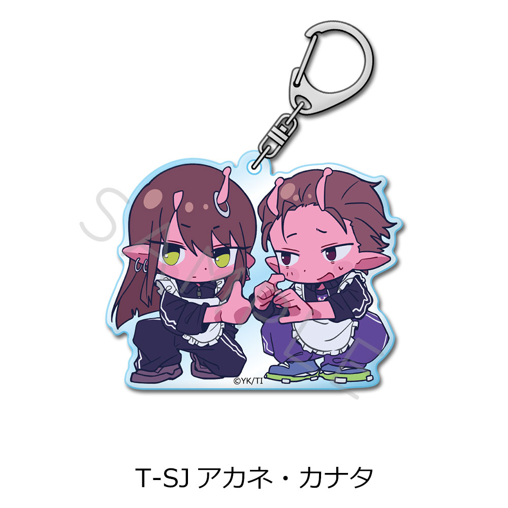 アニメ『銀河特急 ミルキー☆サブウェイ』第5弾 アクリルキーホルダー(ちぽっけ) T-SJ(アカネ・カナタ) - AniSmile