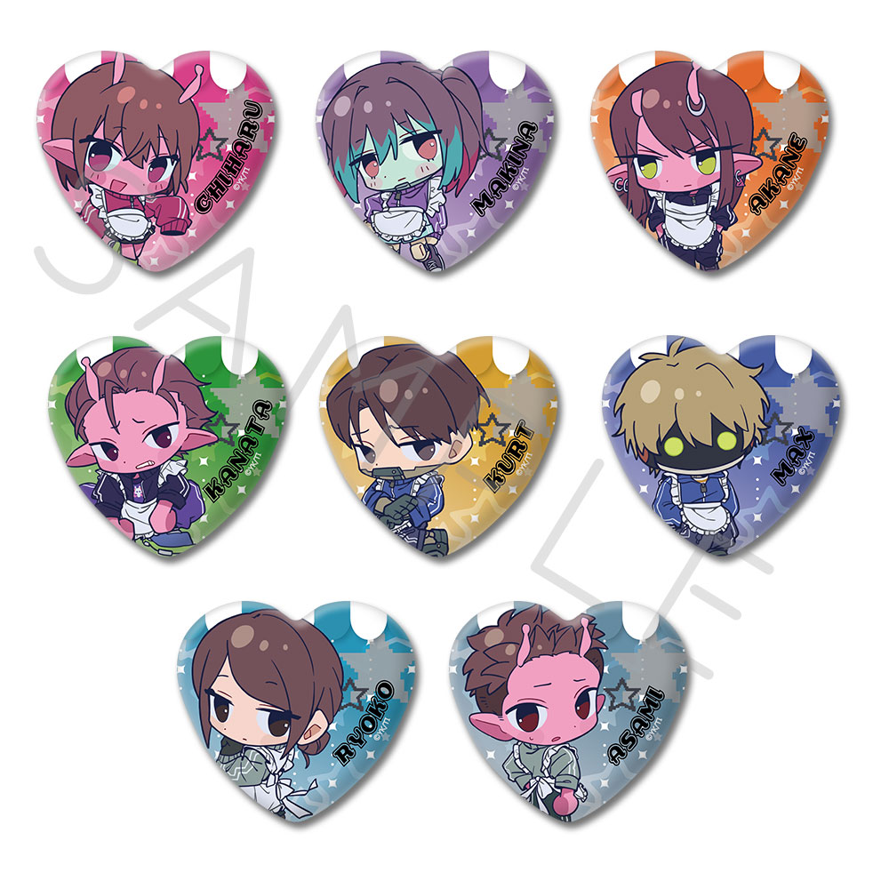 アニメ『銀河特急 ミルキー☆サブウェイ』第5弾 ハート型缶バッジ(ちぽっけ) 画像 4 | AniSmile