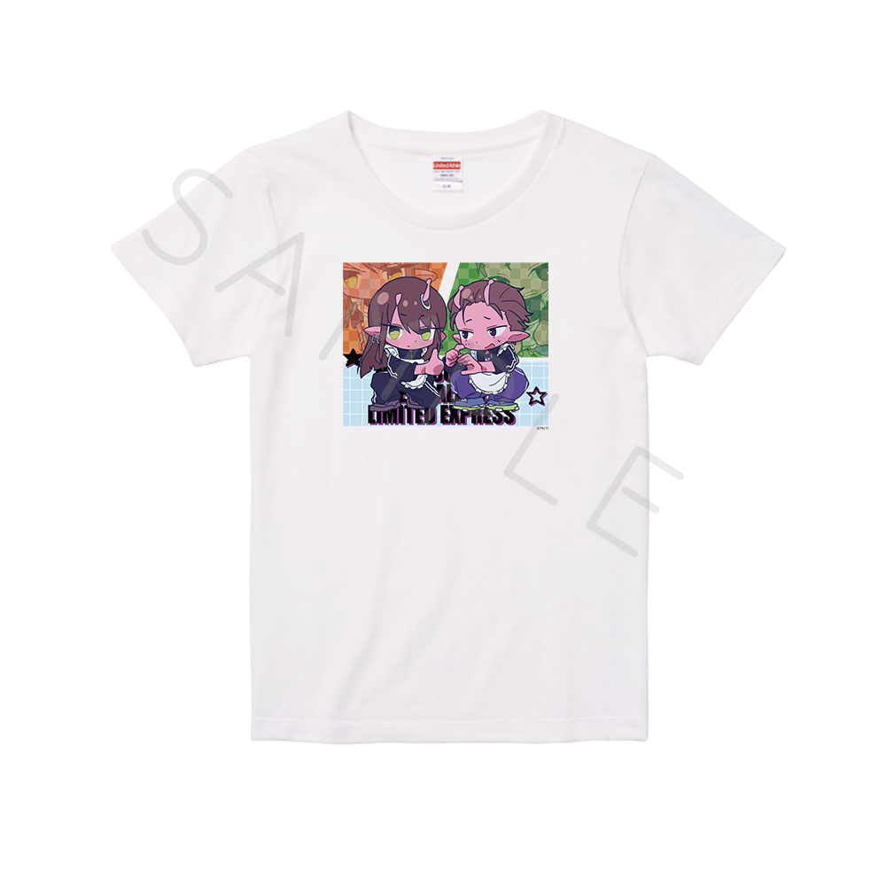 アニメ『銀河特急 ミルキー☆サブウェイ』第5弾 Tシャツ(ちぽっけ) T-SB(アカネ・カナタ) ホワイト Sサイズ 画像 2 | AniSmile