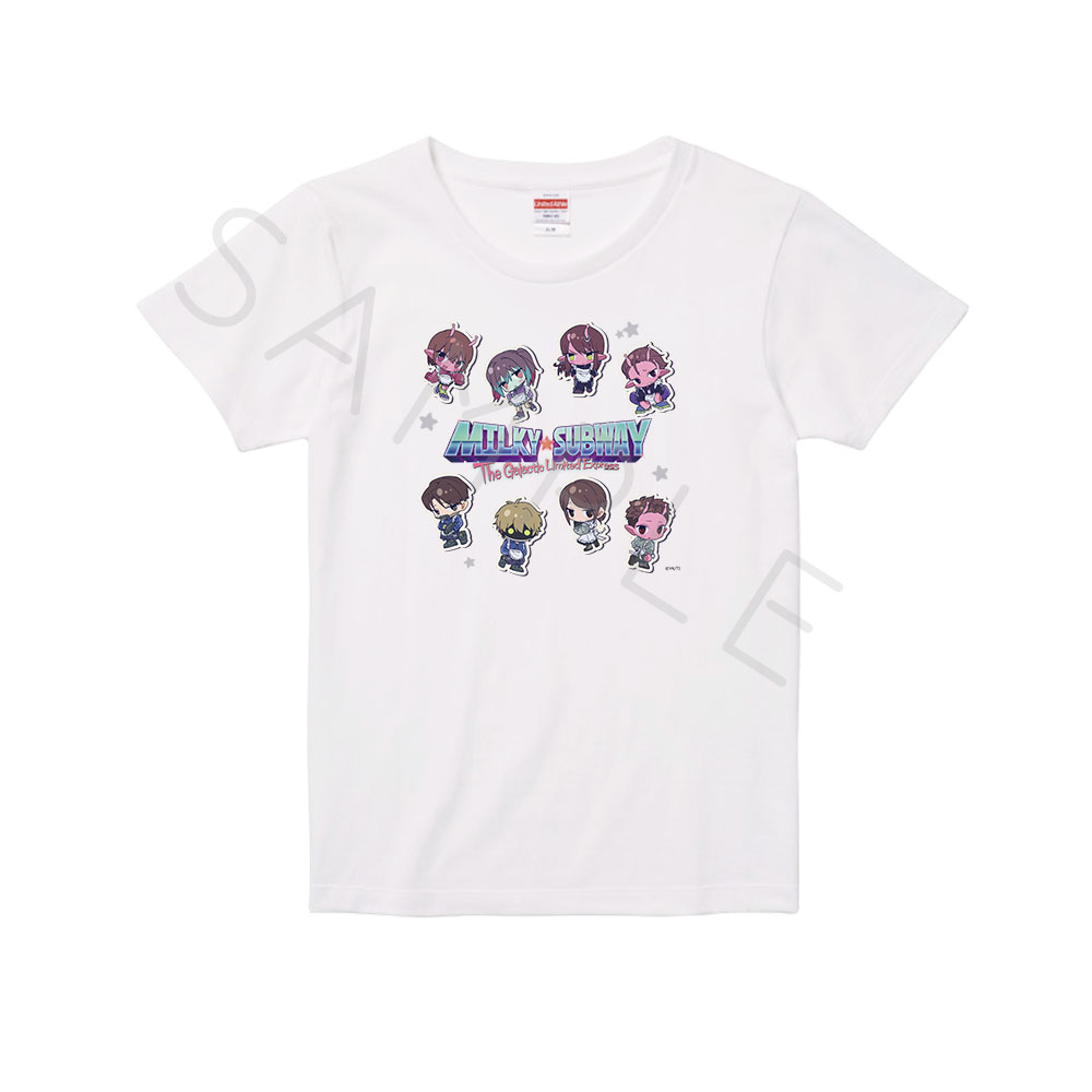 アニメ『銀河特急 ミルキー☆サブウェイ』第5弾 Tシャツ(ちぽっけ) T-SD(集合) ホワイト Sサイズ 画像 2 | AniSmile