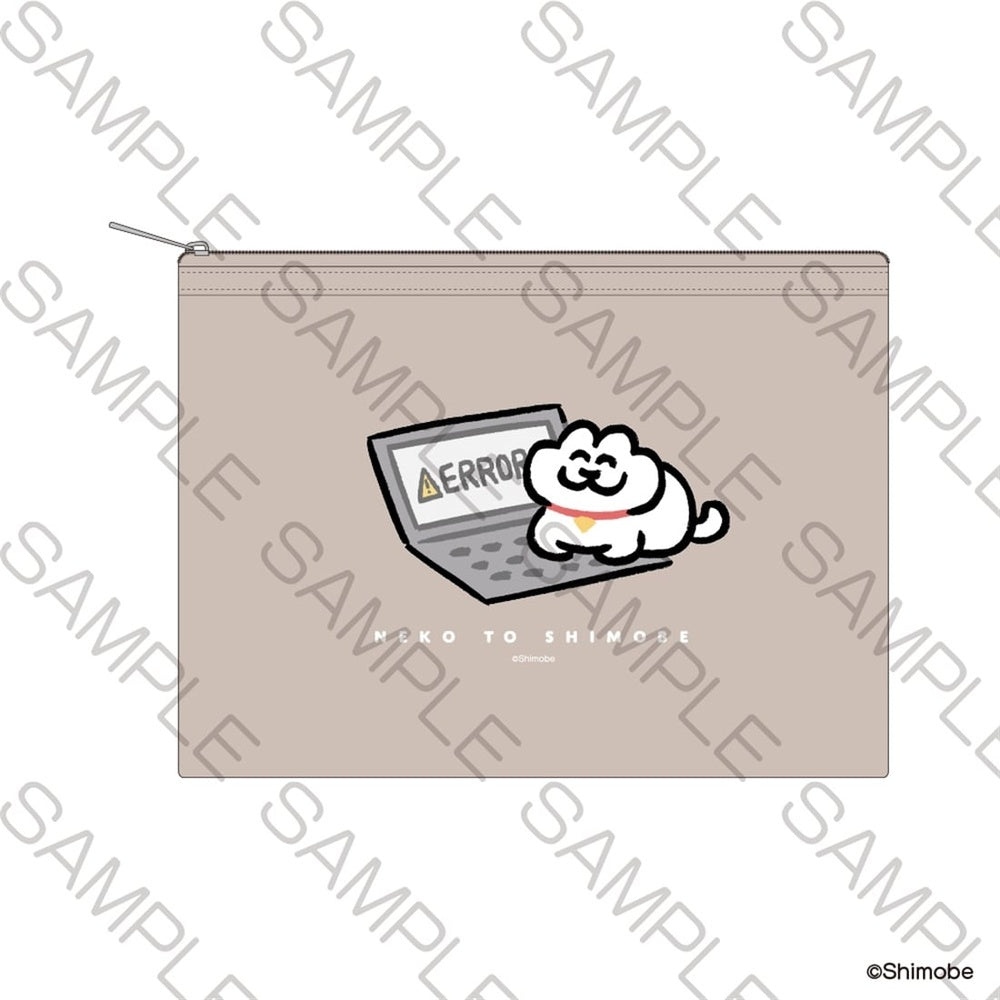 「ねことしもべ」フラットメッシュポーチ - AniSmile