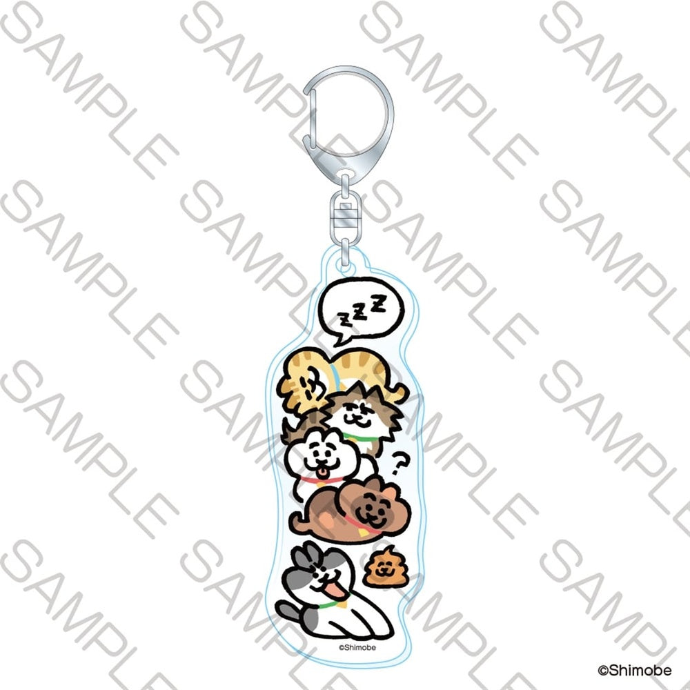 「ねことしもべ」ちょっとロングなアクリルキーホルダー しゅうごう - AniSmile