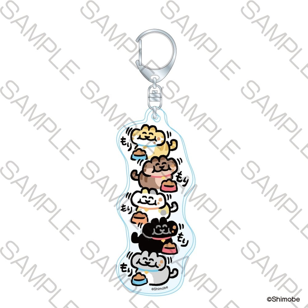 「ねことしもべ」ちょっとロングなアクリルキーホルダー もりもり - AniSmile