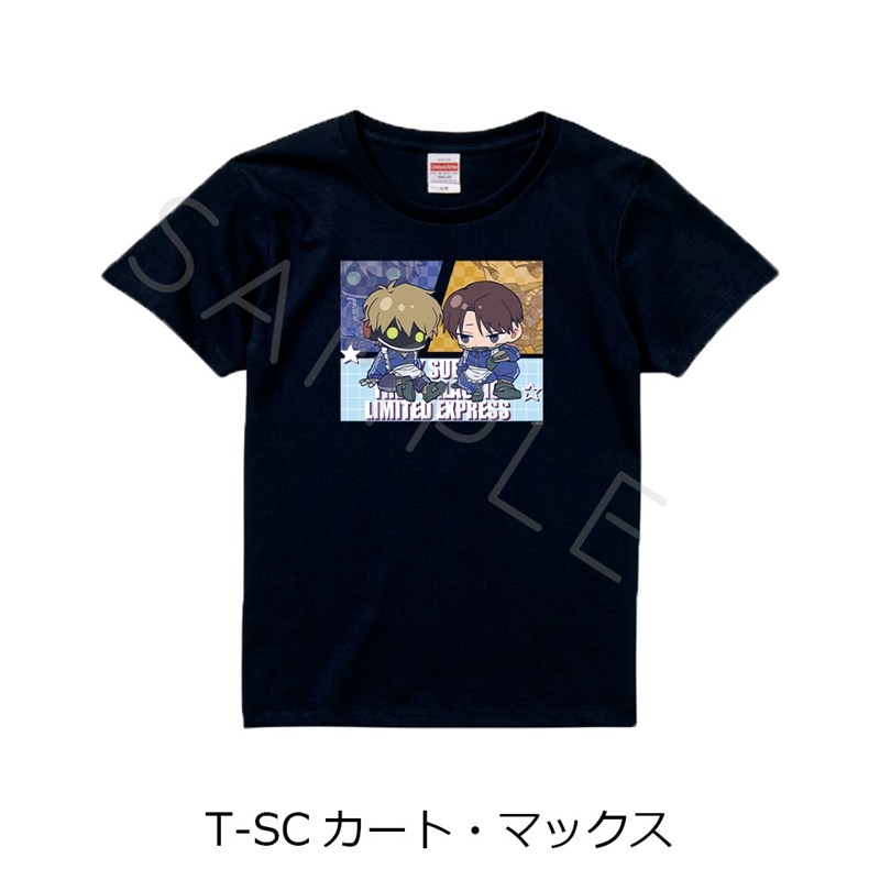 アニメ『銀河特急 ミルキー☆サブウェイ』第5弾 Tシャツ(ちぽっけ) T-SC(カート・マックス) ブラック Mサイズ - AniSmile