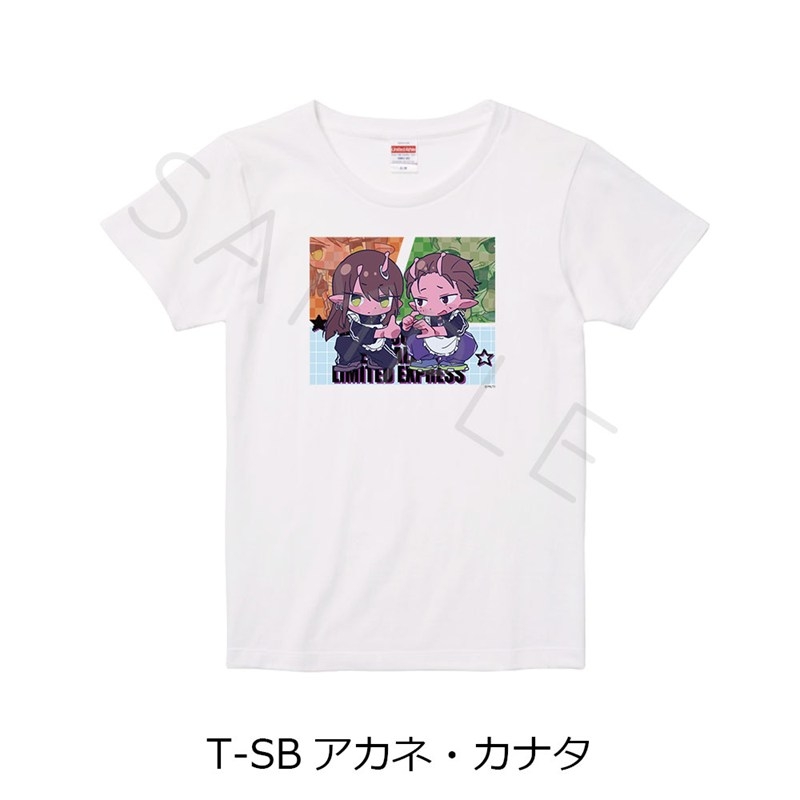 アニメ『銀河特急 ミルキー☆サブウェイ』第5弾 Tシャツ(ちぽっけ) T-SB(アカネ・カナタ) ホワイト Mサイズ - AniSmile