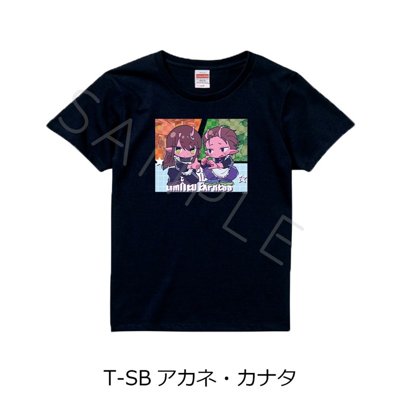 アニメ『銀河特急 ミルキー☆サブウェイ』第5弾 Tシャツ(ちぽっけ) T-SB(アカネ・カナタ) ブラック XLサイズ - AniSmile