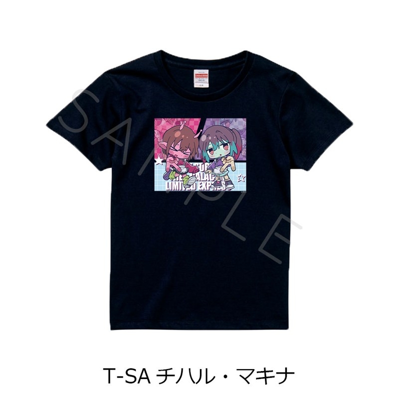 アニメ『銀河特急 ミルキー☆サブウェイ』第5弾 Tシャツ(ちぽっけ) T-SA(チハル・マキナ) ブラック Lサイズ - AniSmile