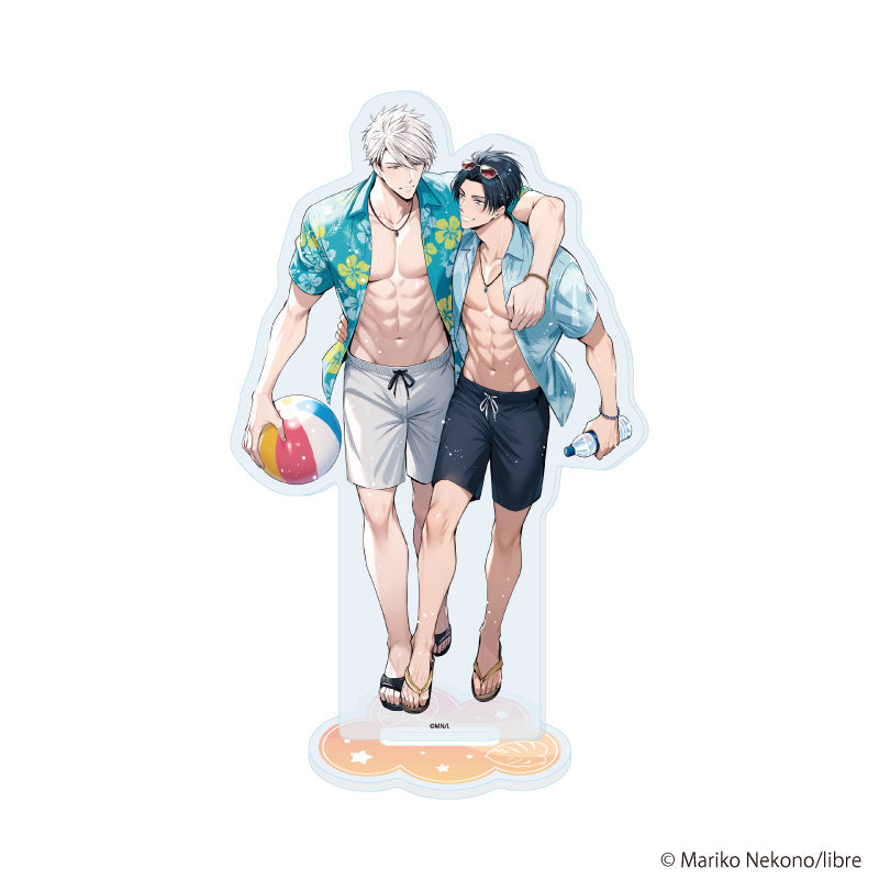 アクリルスタンド「猫野まりこ先生」01/「社会人カップルのSummer Vacation」BLフェア(描き下ろしイラスト) - 公式商品画像 | AniSmile