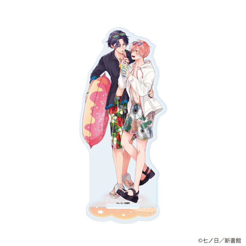 アクリルスタンド「七ノ日先生」01/「社会人カップルのSummer Vacation」BLフェア(描き下ろしイラスト) - AniSmile