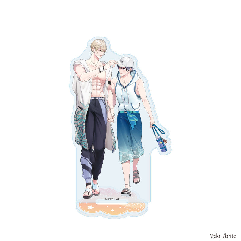 アクリルスタンド「doji先生」01/「社会人カップルのSummer Vacation」BLフェア(描き下ろしイラスト) - AniSmile