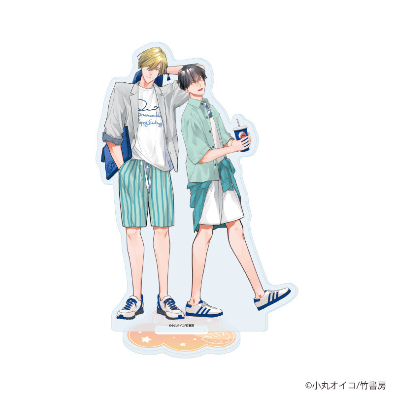 アクリルスタンド「小丸オイコ先生」01/「社会人カップルのSummer Vacation」BLフェア(描き下ろしイラスト) - AniSmile