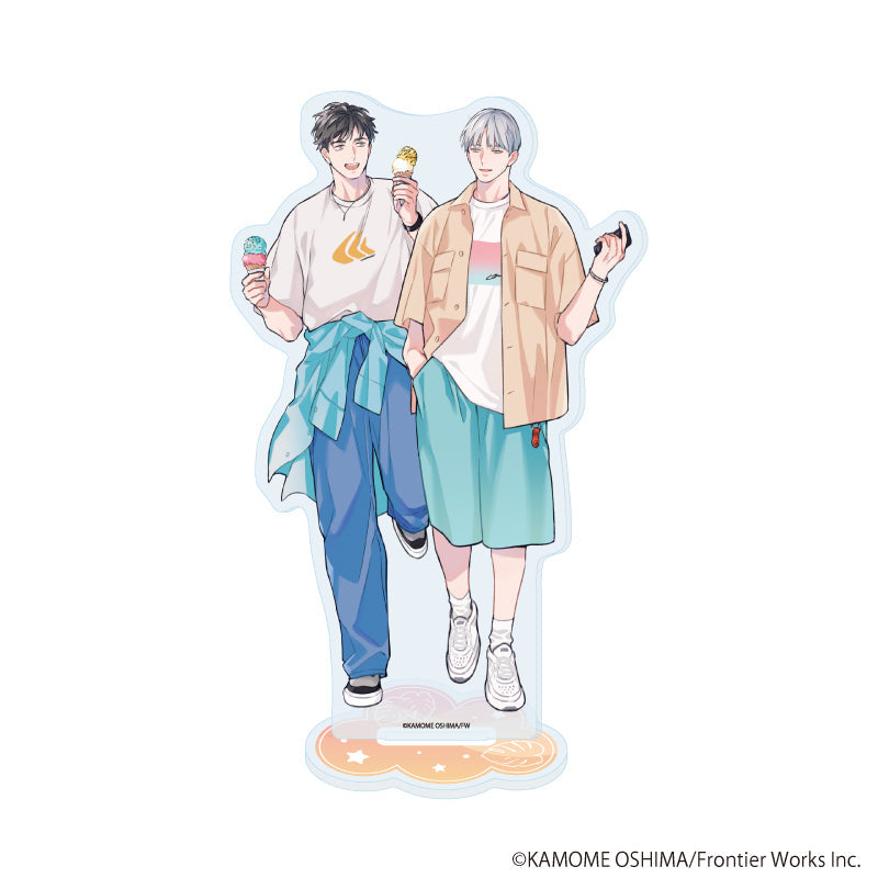 アクリルスタンド「大島かもめ先生」01/「社会人カップルのSummer Vacation」BLフェア(描き下ろしイラスト) - AniSmile