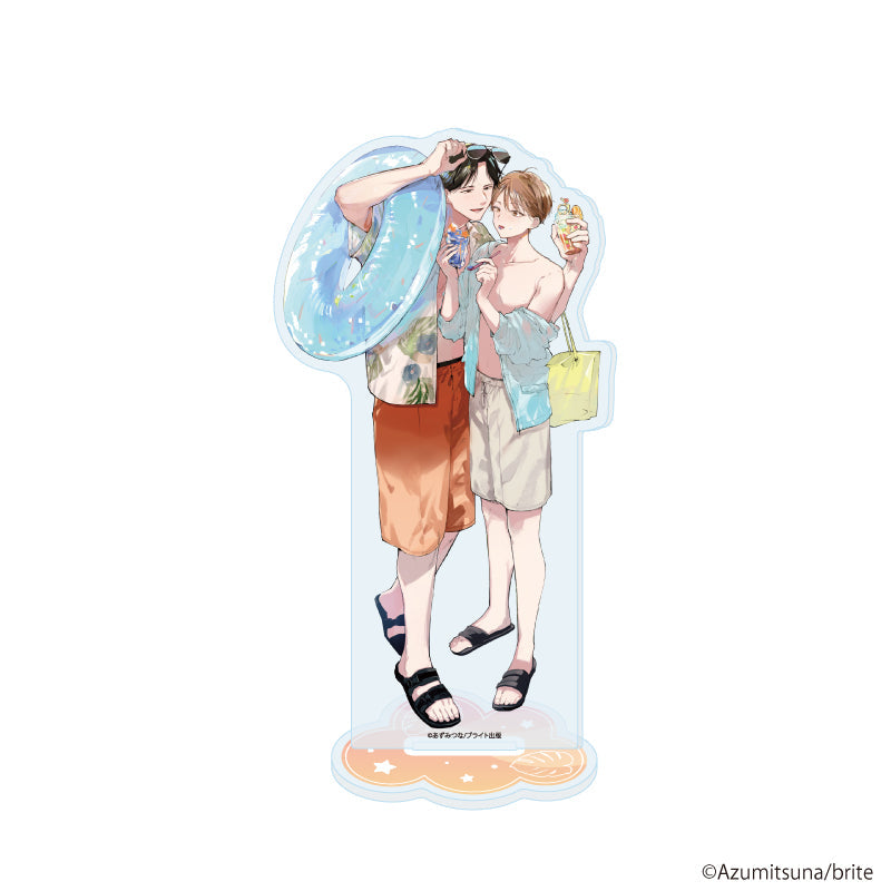 アクリルスタンド「あずみつな先生」01/「社会人カップルのSummer Vacation」BLフェア(描き下ろしイラスト) - AniSmile