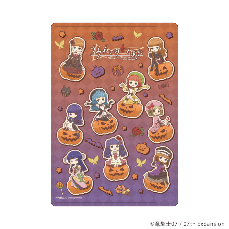 キャラクリアケース「うみねこのなく頃に」09/集合デザインB ハロウィンver.(レトロアートイラスト) - AniSmile