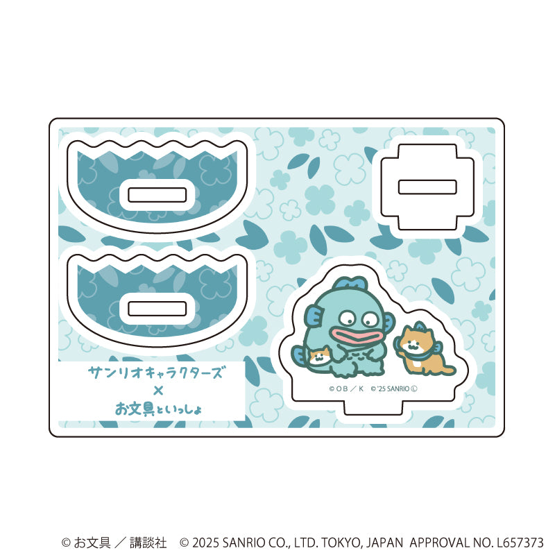 ゆらゆらアクリルスタンド「お文具といっしょ×サンリオキャラクターズ」05/子猫さん×ハンギョドン(コラボイラスト) - AniSmile