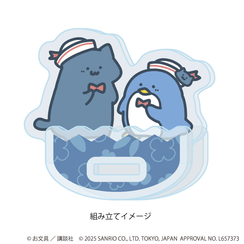 ゆらゆらアクリルスタンド「お文具といっしょ×サンリオキャラクターズ」04/猫さん×タキシードサム(コラボイラスト) 画像 2 | AniSmile