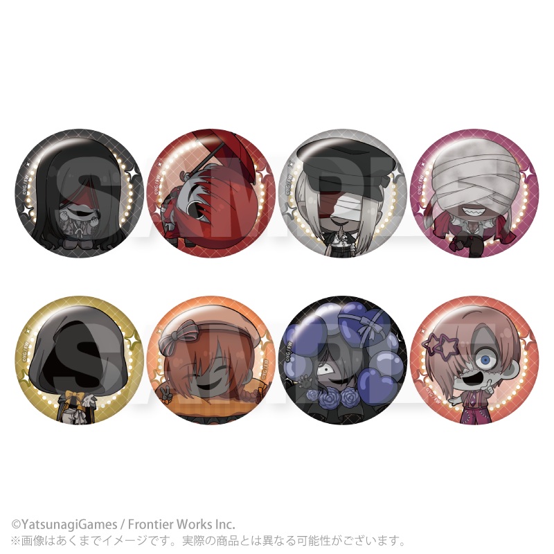 文字化化 トレーディングミニキャラ缶バッジ アイドルver. PCS 画像 2 | AniSmile