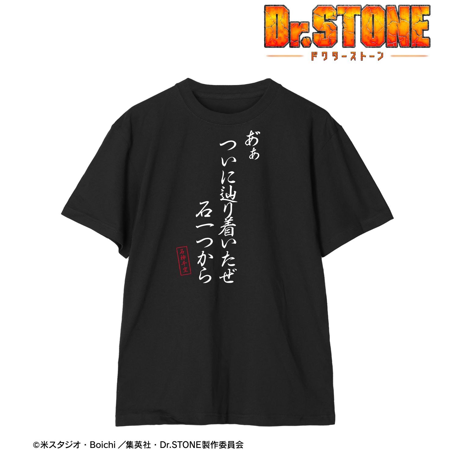 TVアニメ「Dr.STONE」 あ゛ぁついに辿り着いたぜ 石一つから Tシャツユニセックス(サイズ/XXL) - AniSmile