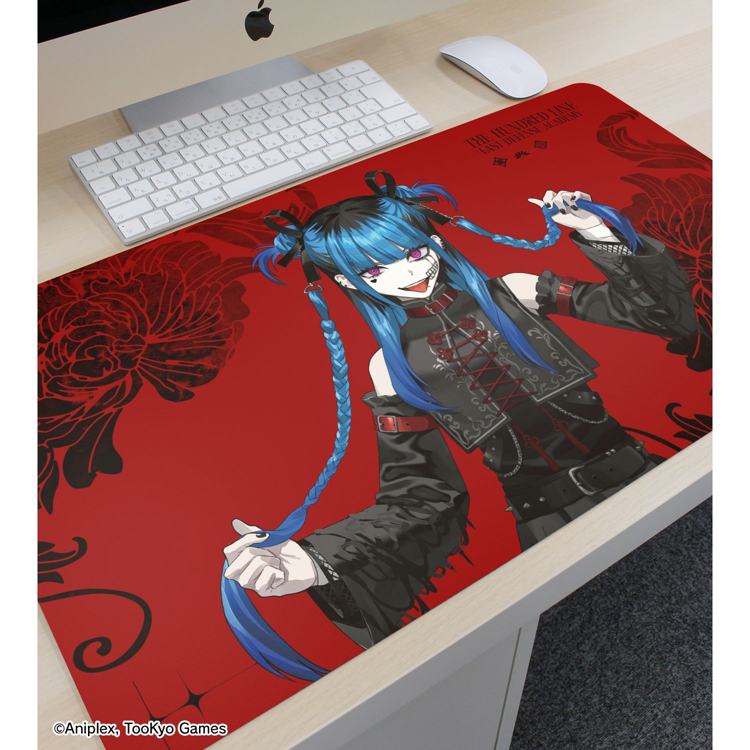 HUNDRED LINE -最終防衛学園- REOさんイラスト 飴宮怠美 チャイナパンクver. マルチデスクマット POP UP SHOP in マルイ 画像 3 | AniSmile