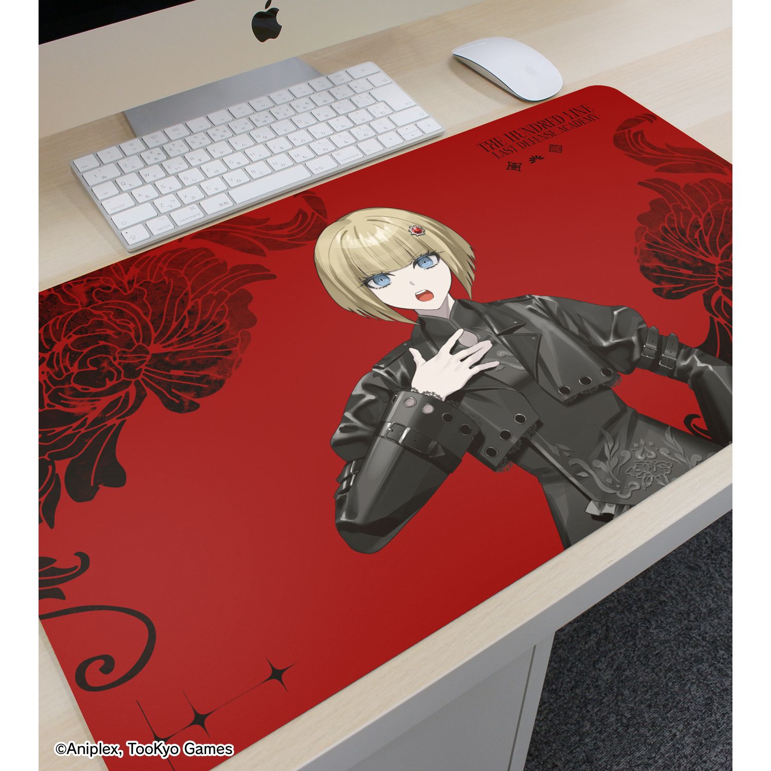 HUNDRED LINE -最終防衛学園- REOさんイラスト 大鈴木くらら チャイナパンクver. マルチデスクマット POP UP SHOP in マルイ 画像 3 | AniSmile