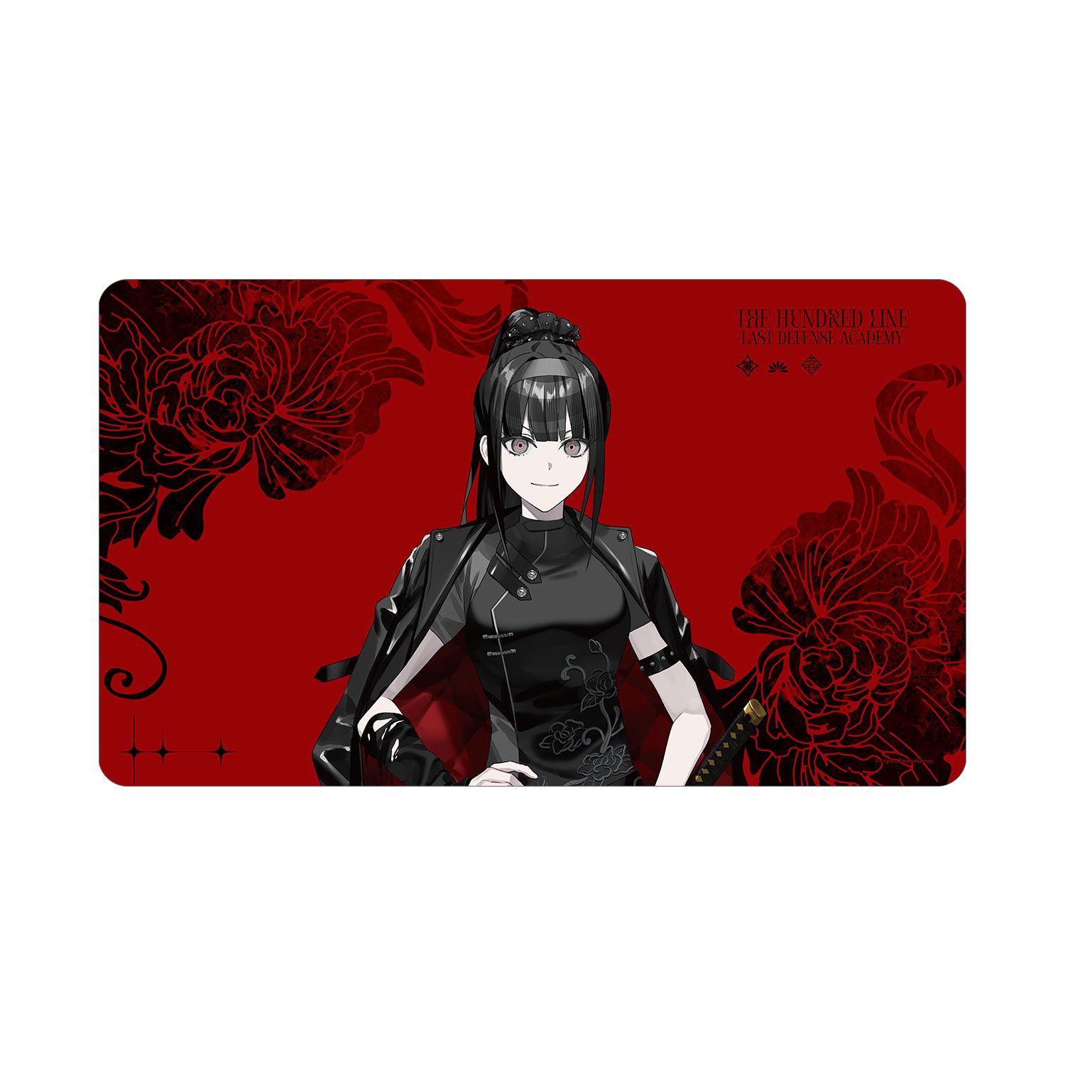 HUNDRED LINE -最終防衛学園- REOさんイラスト 凶鳥狂死香 チャイナパンクver. マルチデスクマット POP UP SHOP in マルイ - AniSmile