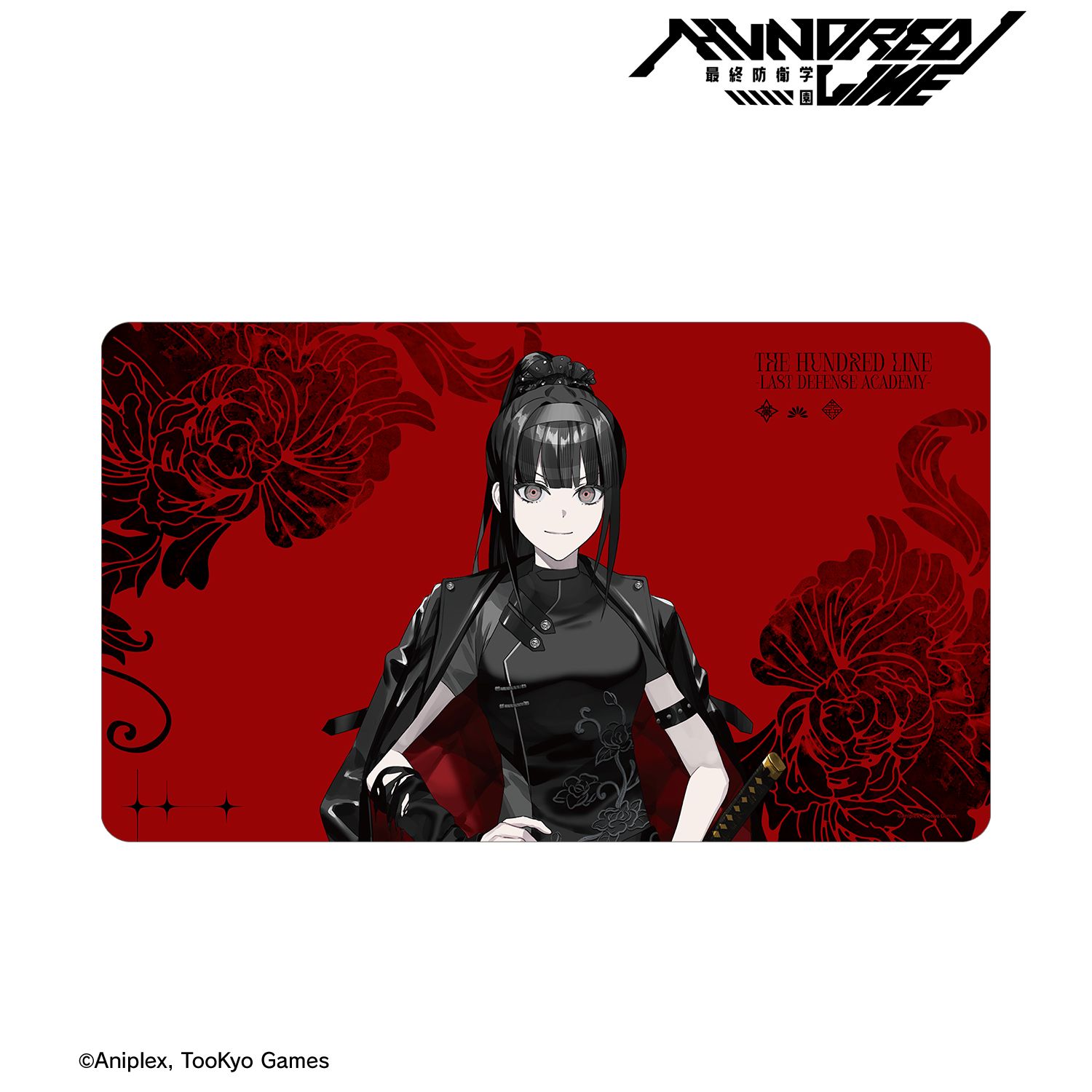 HUNDRED LINE -最終防衛学園- REOさんイラスト 凶鳥狂死香 チャイナパンクver. マルチデスクマット POP UP SHOP in マルイ 画像 2 | AniSmile