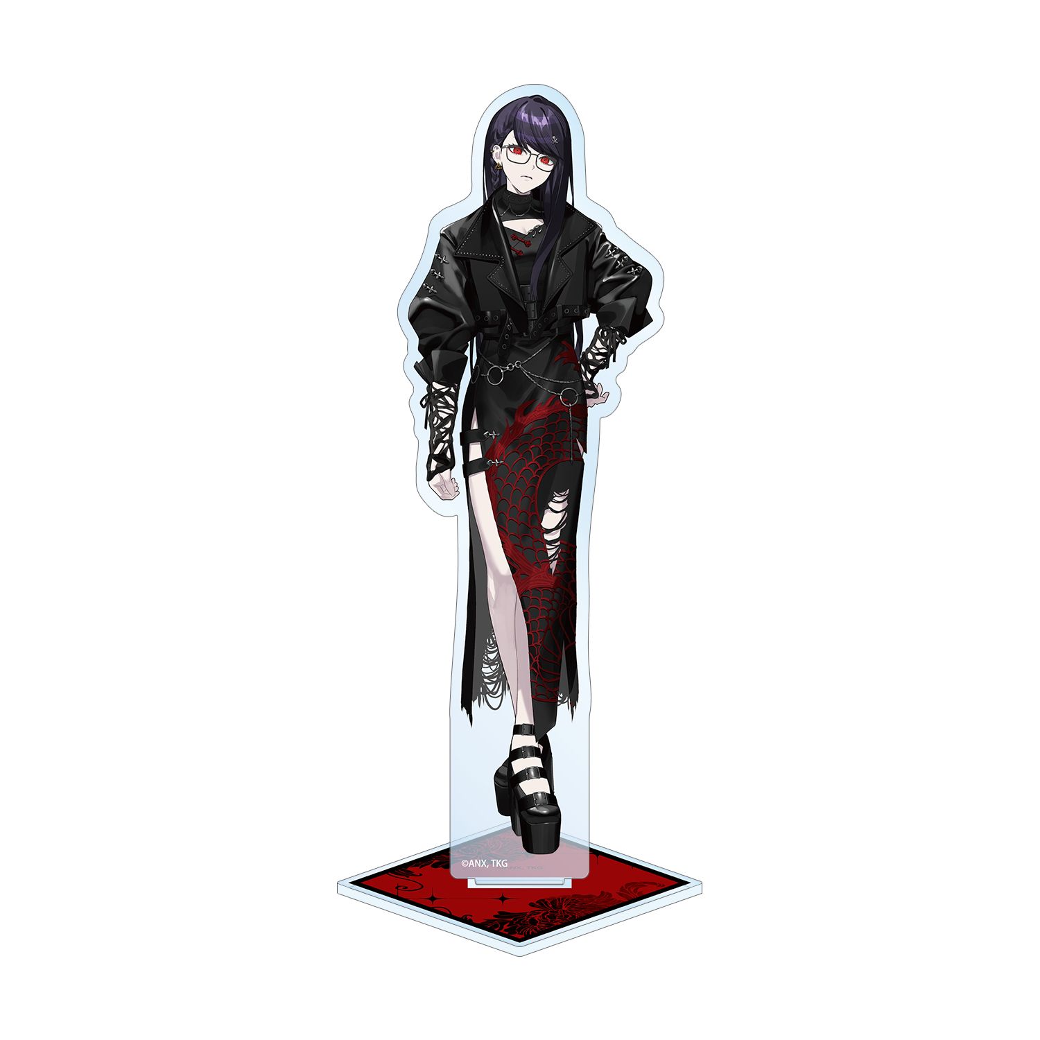 HUNDRED LINE -最終防衛学園- REOさんイラスト 雫原比留子 チャイナパンクver. BIGアクリルスタンド POP UP SHOP in マルイ - AniSmile