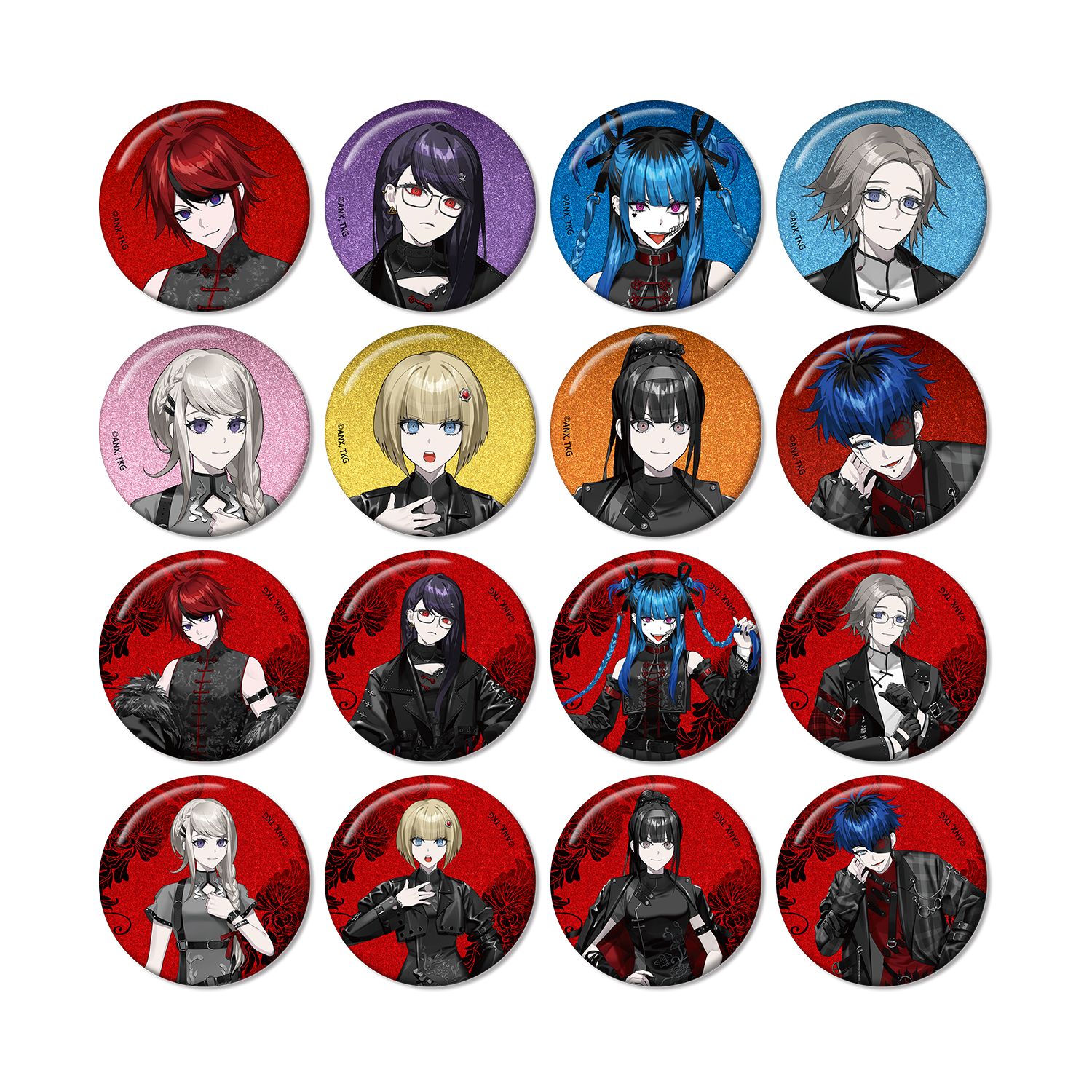 HUNDRED LINE -最終防衛学園- REOさんイラスト チャイナパンクver. トレーディンググリッター缶バッジ POP UP SHOP in マルイ(単位/単品) 画像 6 | AniSmile