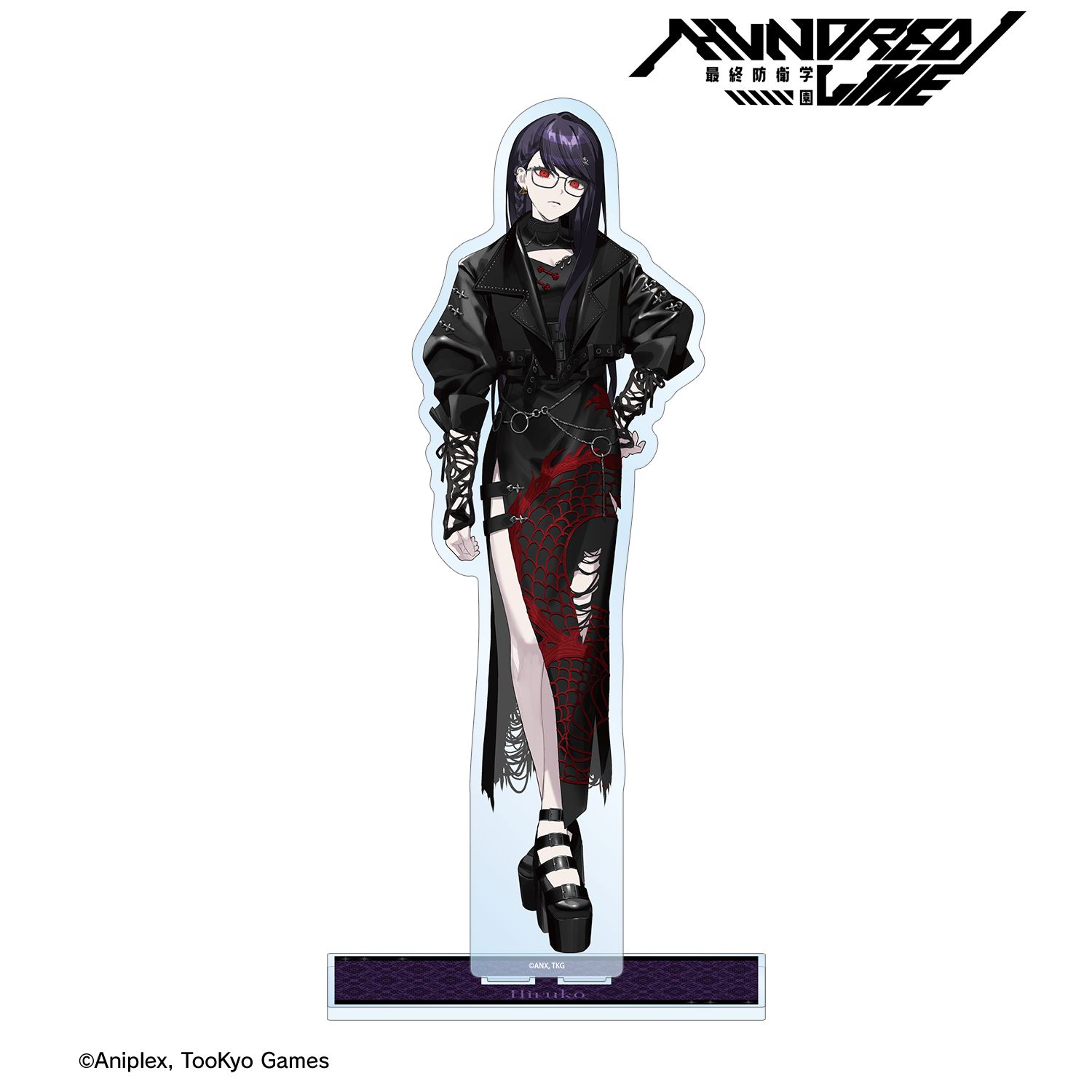 HUNDRED LINE -最終防衛学園- REOさんイラスト 雫原比留子 チャイナパンクver. 特大アクリルスタンド POP UP SHOP in マルイ 画像 2 | AniSmile
