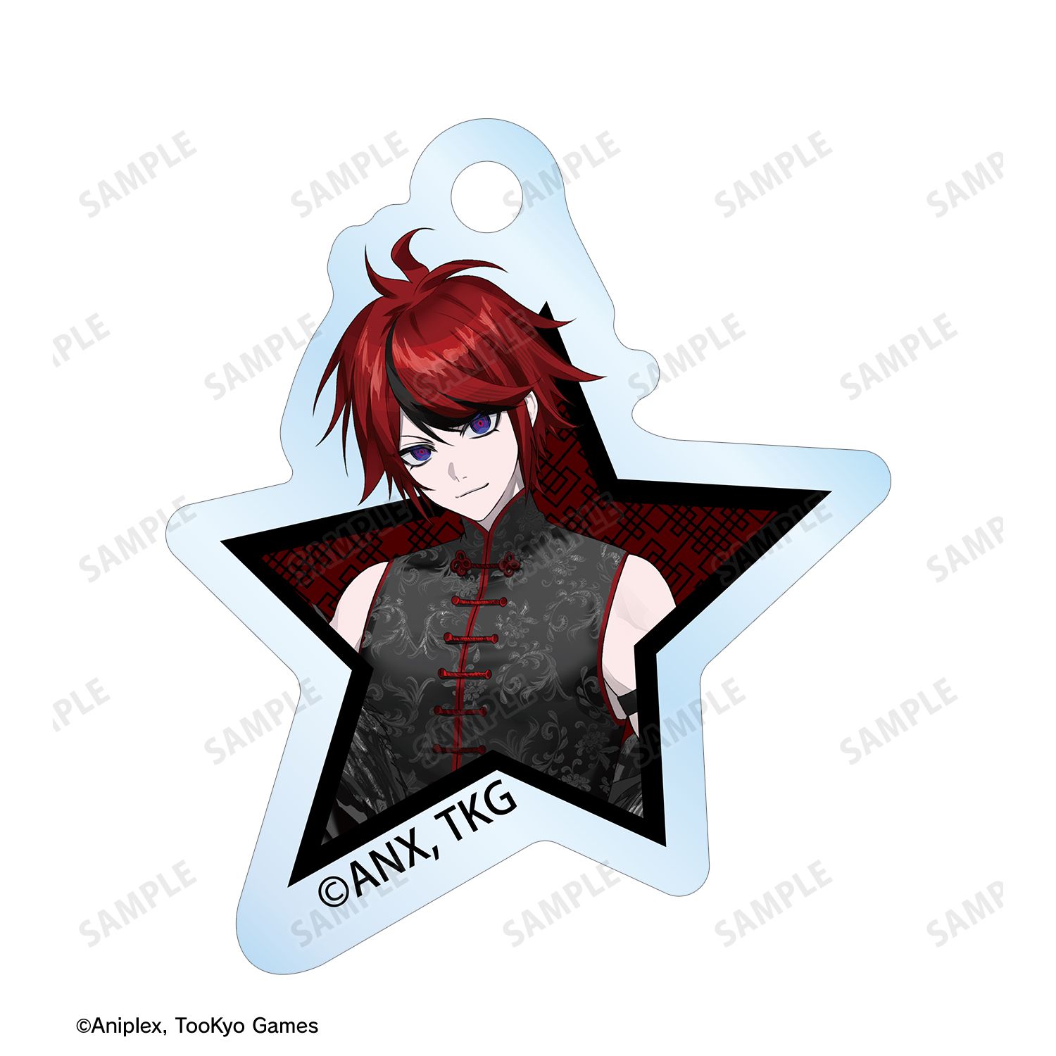 HUNDRED LINE -最終防衛学園- REOさんイラスト 澄野拓海 チャイナパンクver. 2連ワイヤーアクリルキーホルダー POP UP SHOP in マルイ 画像 3 | AniSmile