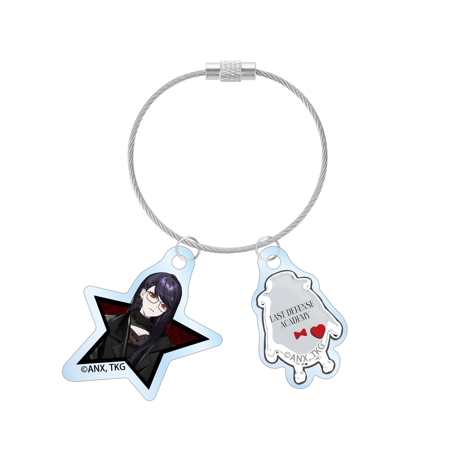 HUNDRED LINE -最終防衛学園- REOさんイラスト 雫原比留子 チャイナパンクver. 2連ワイヤーアクリルキーホルダー POP UP SHOP in マルイ - AniSmile