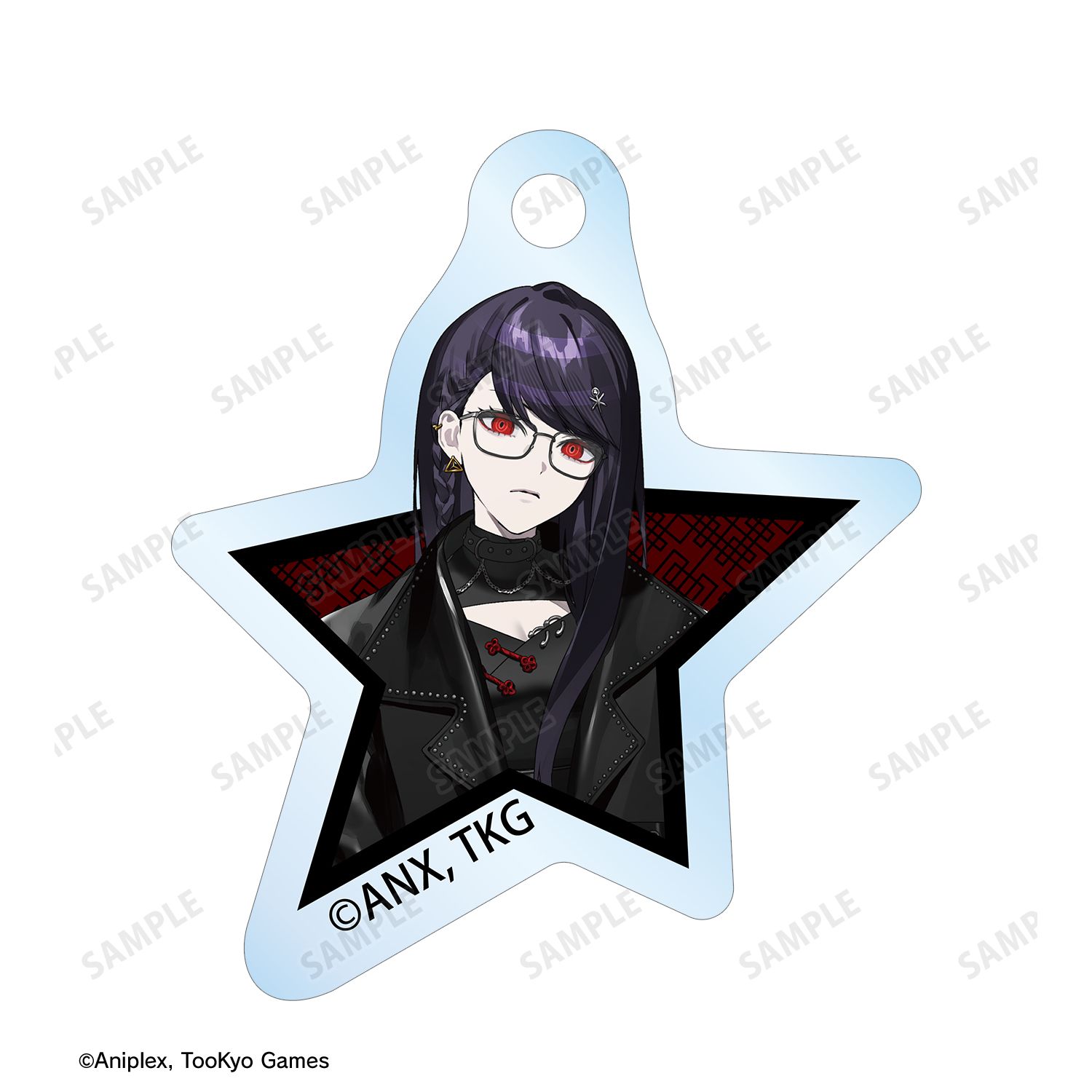 HUNDRED LINE -最終防衛学園- REOさんイラスト 雫原比留子 チャイナパンクver. 2連ワイヤーアクリルキーホルダー POP UP SHOP in マルイ 画像 2 | AniSmile