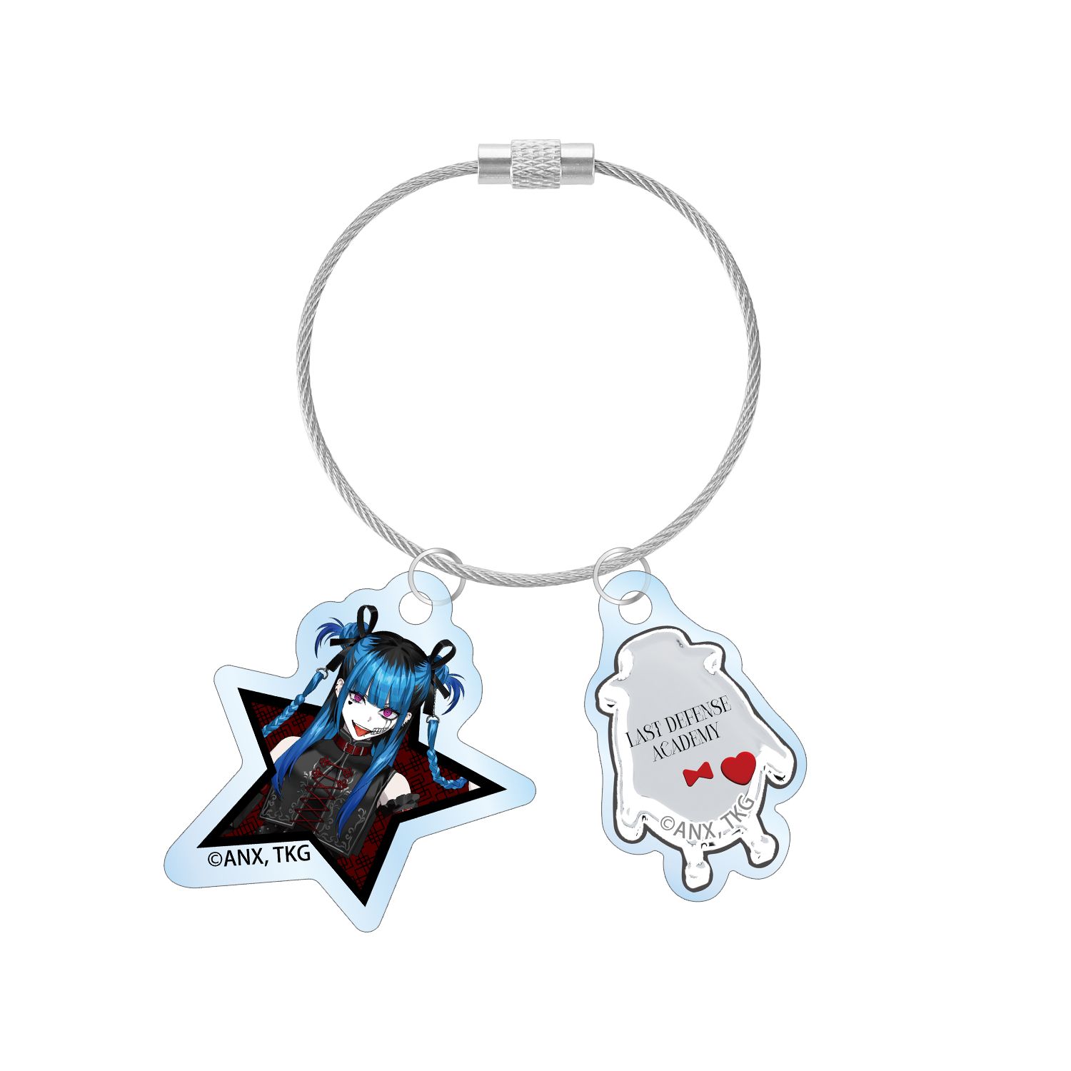 HUNDRED LINE -最終防衛学園- REOさんイラスト 飴宮怠美 チャイナパンクver. 2連ワイヤーアクリルキーホルダー POP UP SHOP in マルイ - AniSmile