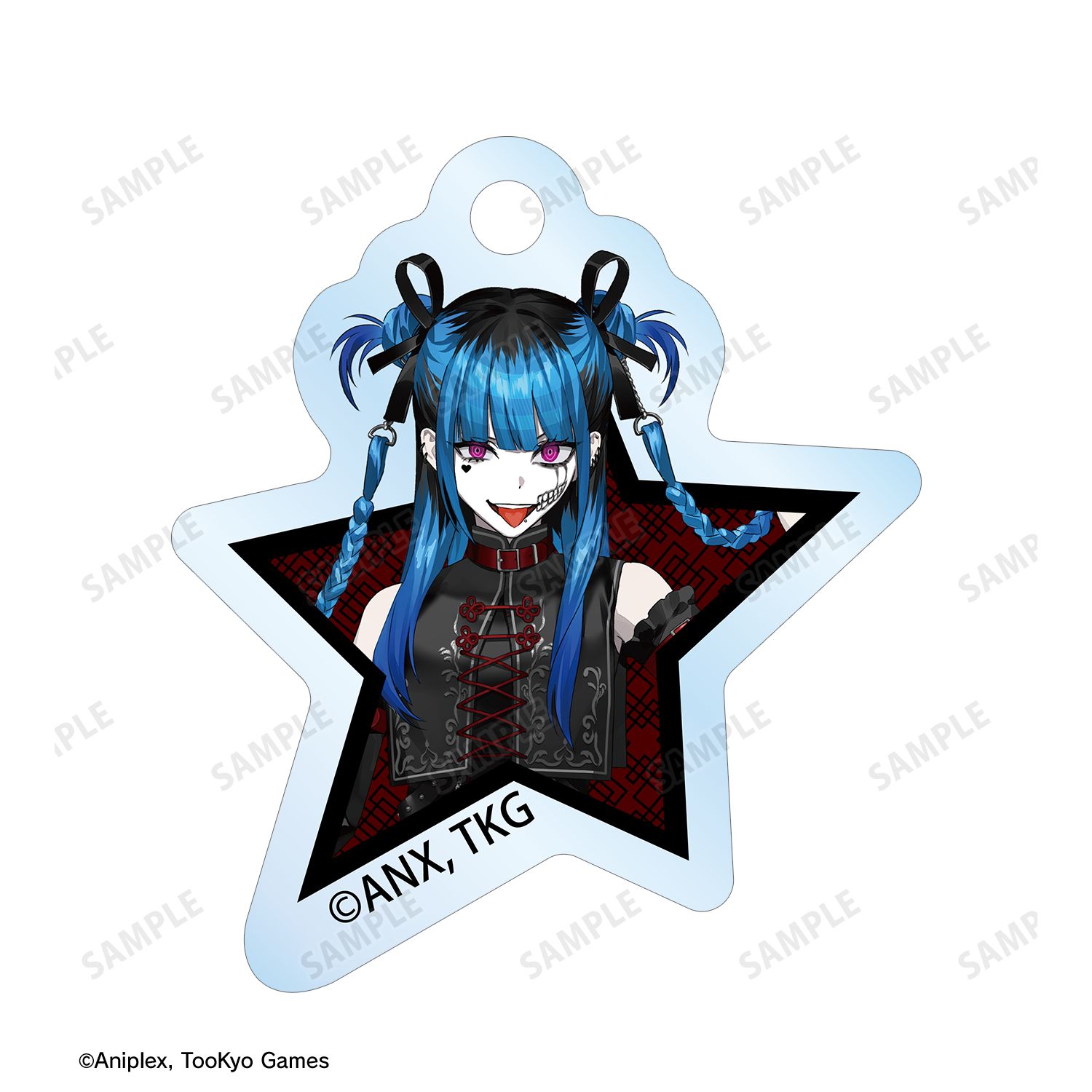 HUNDRED LINE -最終防衛学園- REOさんイラスト 飴宮怠美 チャイナパンクver. 2連ワイヤーアクリルキーホルダー POP UP SHOP in マルイ 画像 4 | AniSmile