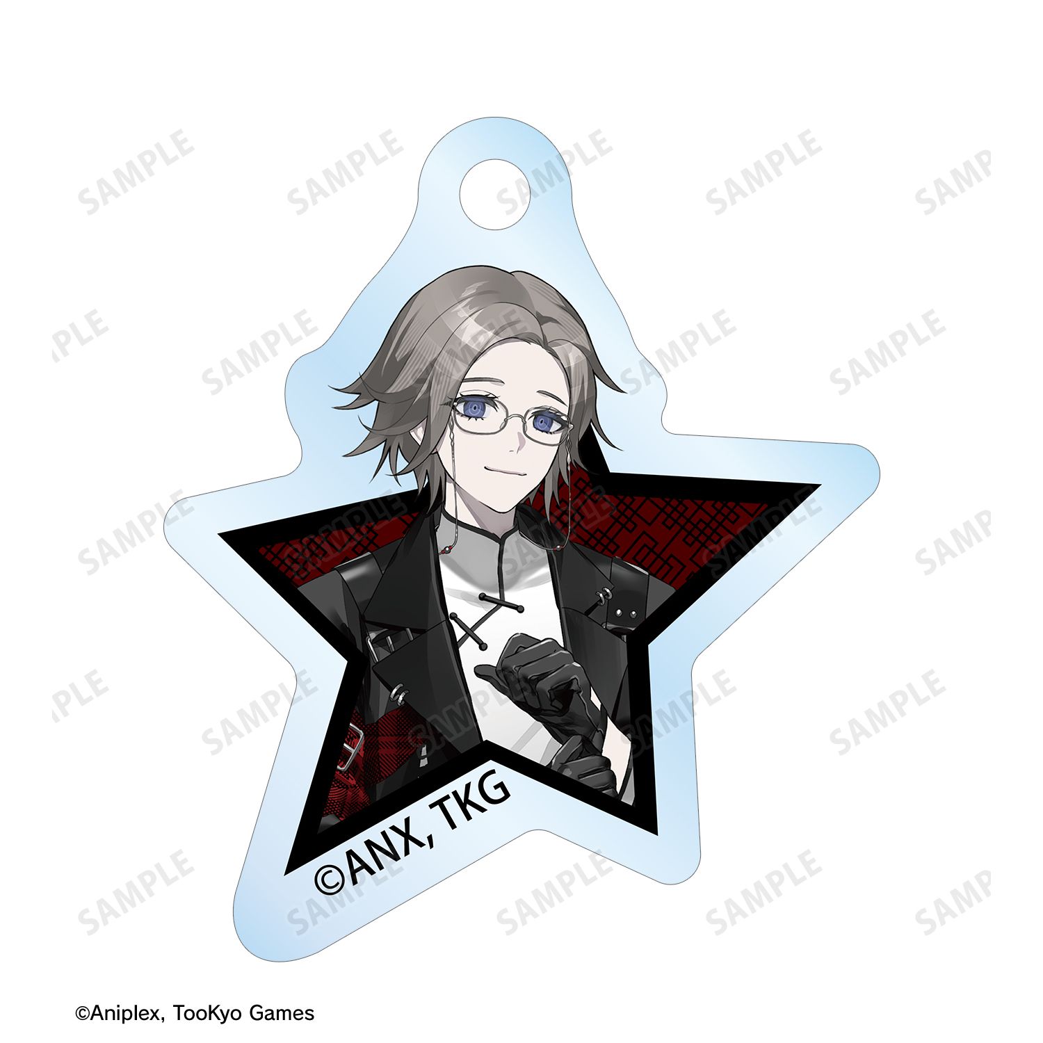 HUNDRED LINE -最終防衛学園- REOさんイラスト 蒼月衛人 チャイナパンクver. 2連ワイヤーアクリルキーホルダー POP UP SHOP in マルイ 画像 3 | AniSmile