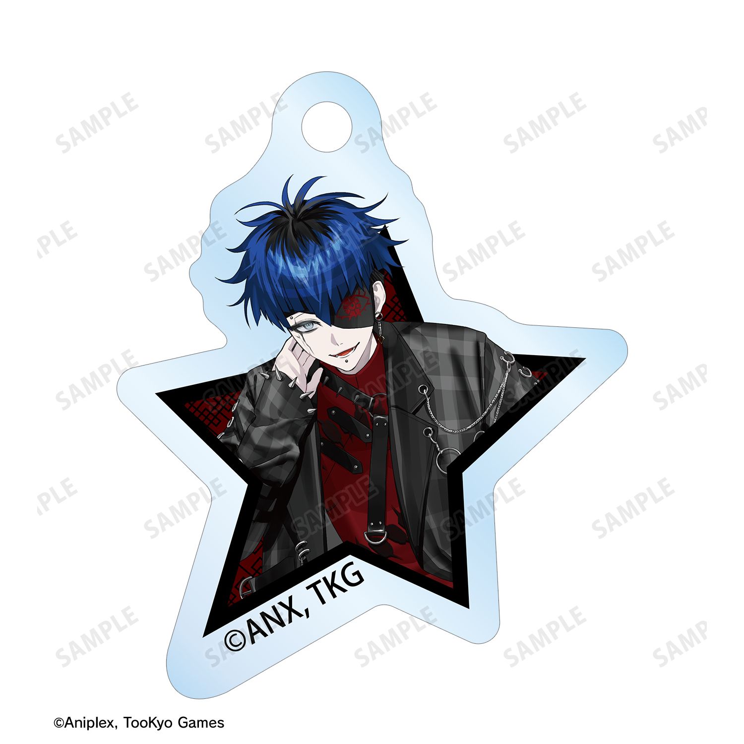 HUNDRED LINE -最終防衛学園- REOさんイラスト 面影歪 チャイナパンクver. 2連ワイヤーアクリルキーホルダー POP UP SHOP in マルイ 画像 3 | AniSmile
