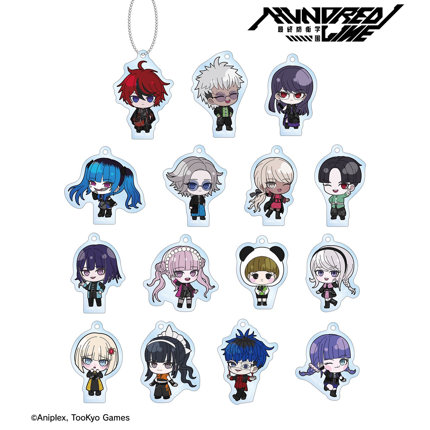 HUNDRED LINE -最終防衛学園- チャイナパンクver. トレーディング ちびキャラ アクリルキーホルダー POP UP SHOP in マルイ(単位/単品) 画像 2 | AniSmile