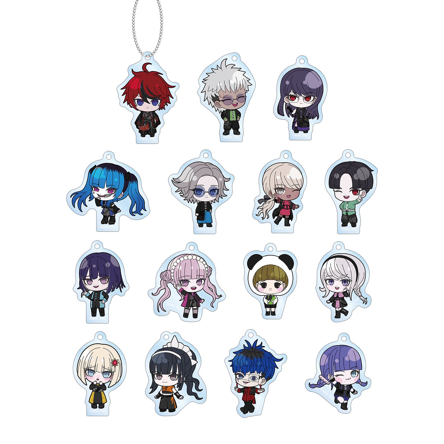 HUNDRED LINE -最終防衛学園- チャイナパンクver. トレーディング ちびキャラ アクリルキーホルダー POP UP SHOP in マルイ(単位/単品) - AniSmile