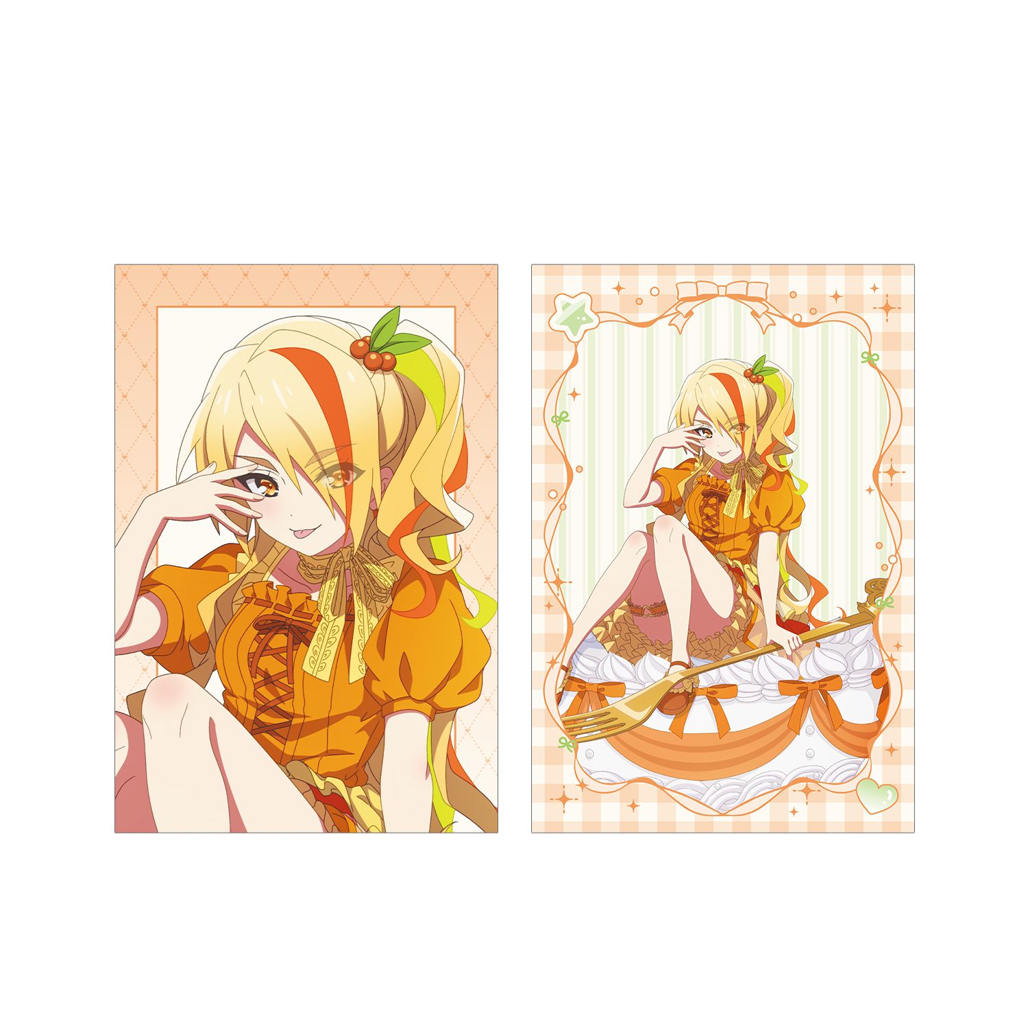 劇場版『ゾンビランドサガ ゆめぎんがパラダイス』 描き下ろし 二階堂 サキ お座りケーキver. ポストカード2枚セット - AniSmile