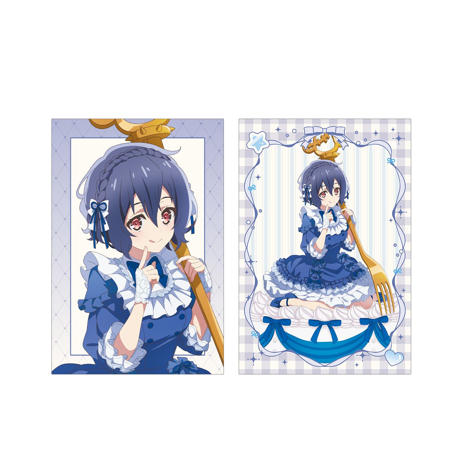 劇場版『ゾンビランドサガ ゆめぎんがパラダイス』 描き下ろし 水野 愛 お座りケーキver. ポストカード2枚セット - AniSmile