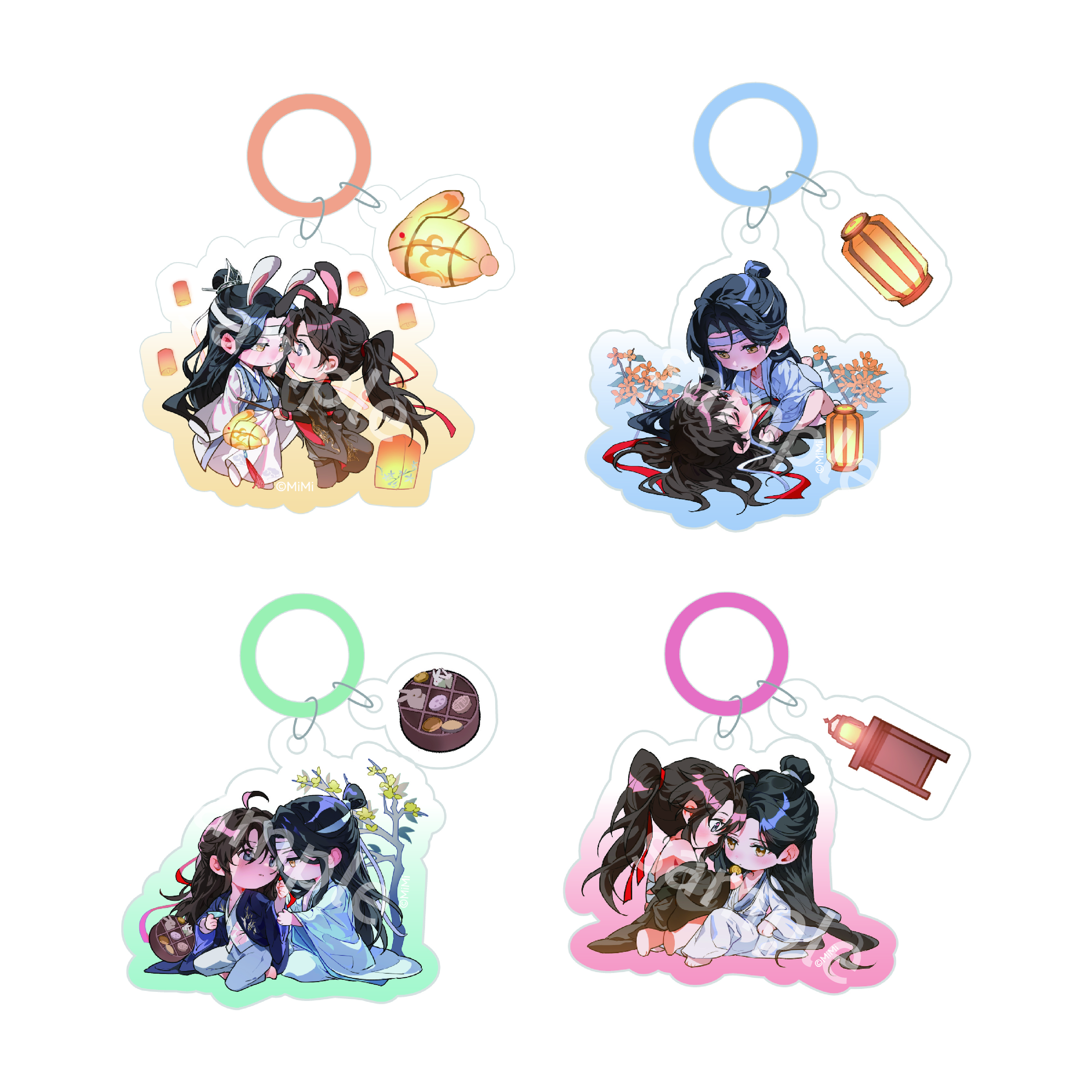 大河幻想ラジオドラマ「魔道祖師」～月華に宿る、生涯之伴～ＰＯＰＵＰＳＨＯＰ限定アクリルアンブレラチャーム（ランダム全４種） - AniSmile