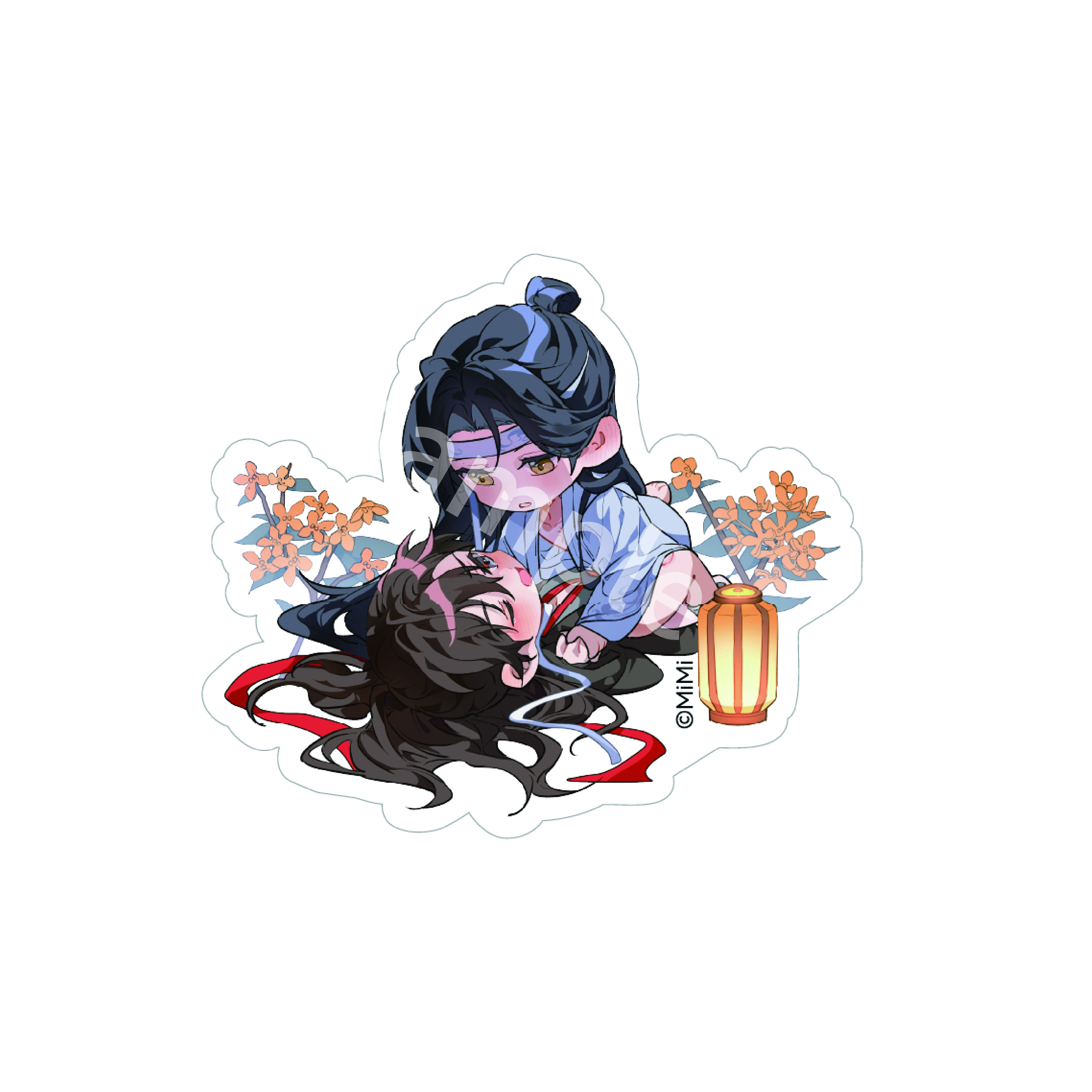 大河幻想ラジオドラマ「魔道祖師」～月華に宿る、生涯の伴～ＰＯＰＵＰＳＨＯＰ限定ステッカー（ぷっくり仕様）－月夜に包まれて - AniSmile