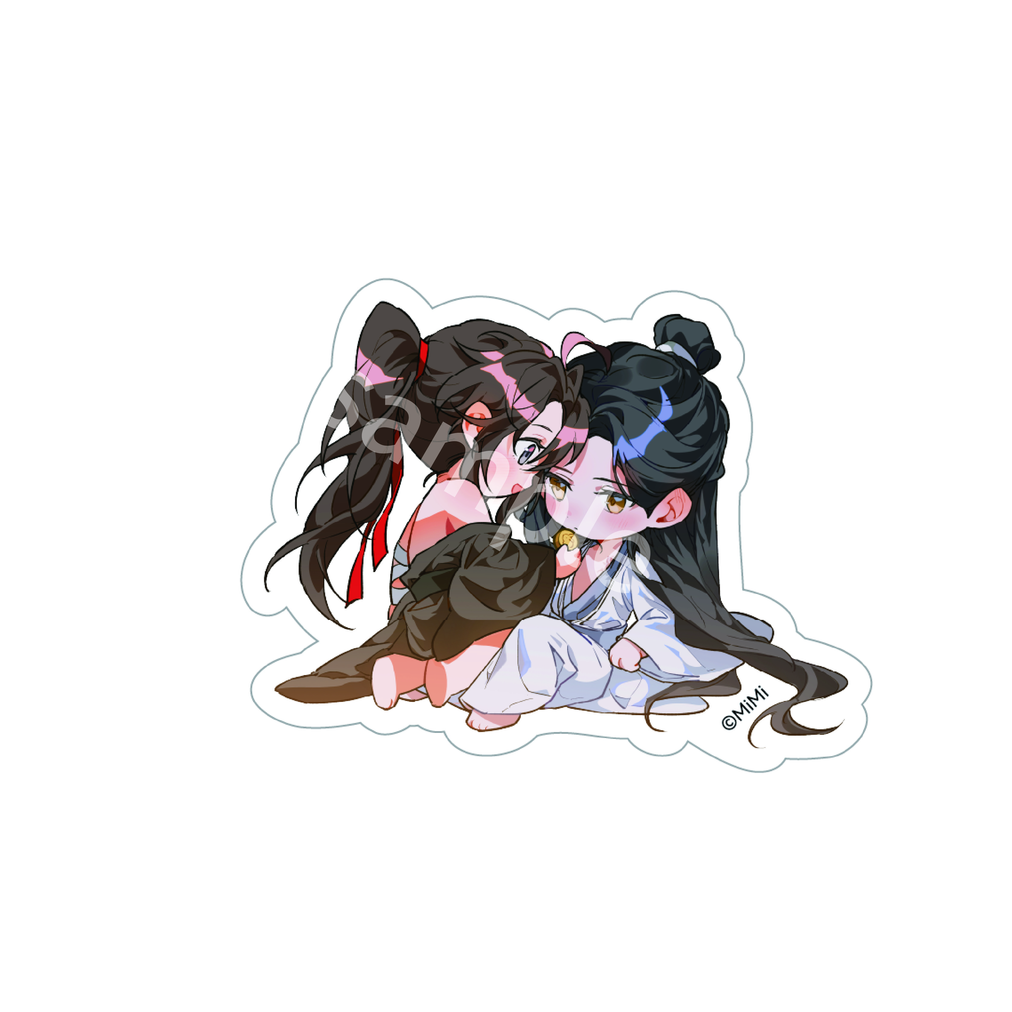 大河幻想ラジオドラマ「魔道祖師」～月華に宿る、生涯の伴～ＰＯＰＵＰＳＨＯＰ限定ステッカー（ぷっくり仕様）－月をともに - AniSmile