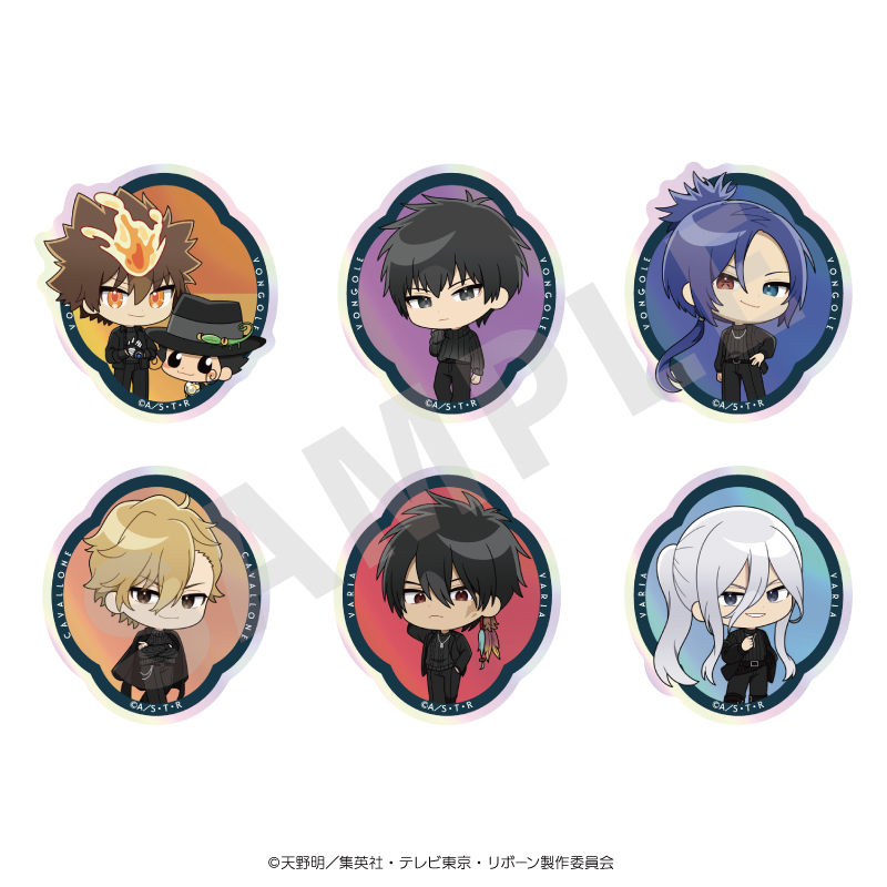 家庭教師ヒットマンREBORN! ミニキャラ トレーディングオーロラステッカー ブラックニットコーデver.(全6種) 画像 3 | AniSmile
