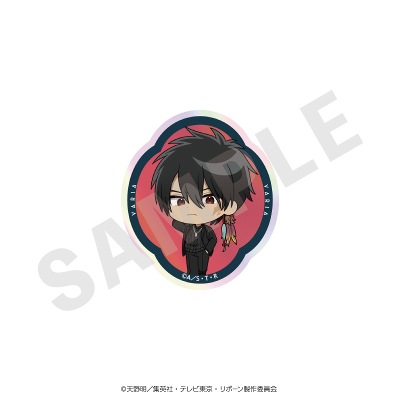 家庭教師ヒットマンREBORN! ミニキャラ トレーディングオーロラステッカー ブラックニットコーデver.(全6種) 画像 6 | AniSmile