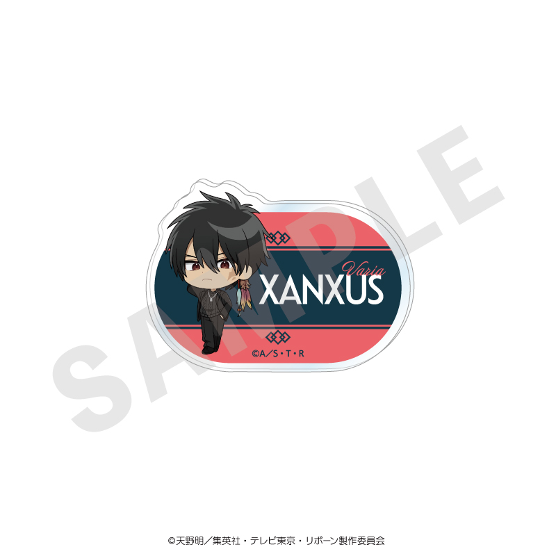 家庭教師ヒットマンREBORN! ミニキャラ お名前バッジ ブラックニットコーデver.(XANXUS(10年後)) - AniSmile