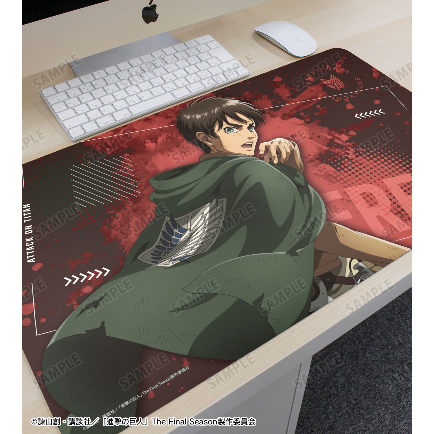 TVアニメ『進撃の巨人』 描き下ろし エレン 戦う背中ver. 第2弾 マルチデスクマット 画像 3 | AniSmile