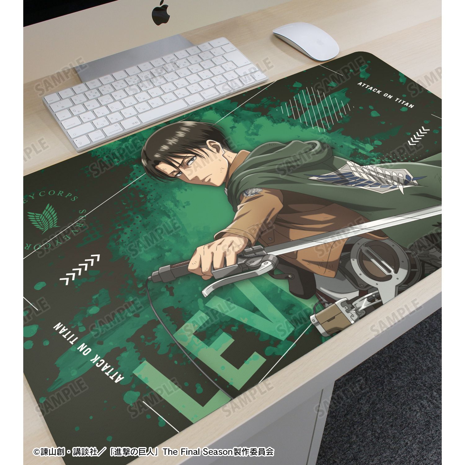 TVアニメ『進撃の巨人』 描き下ろし リヴァイ 戦う背中ver. 第2弾 マルチデスクマット 画像 3 | AniSmile