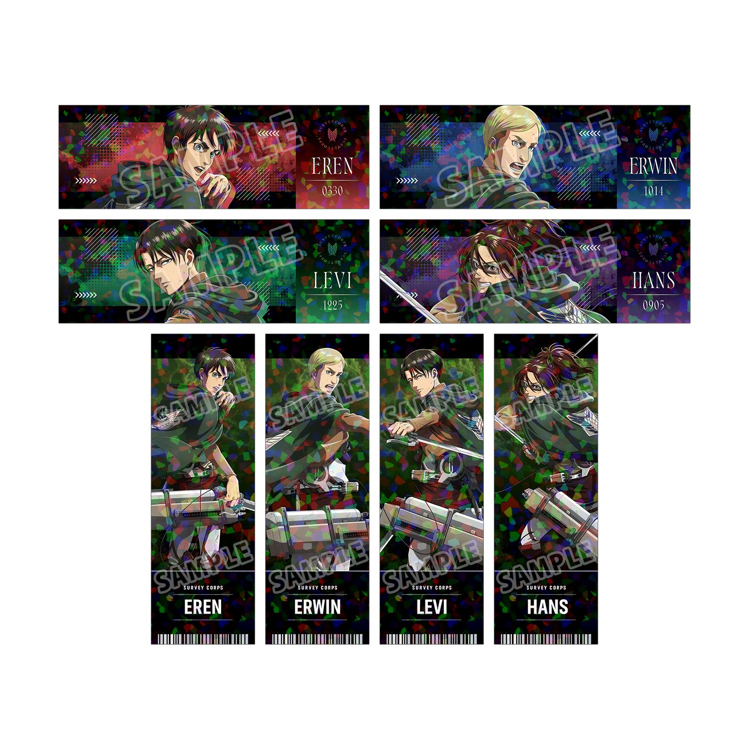 TVアニメ『進撃の巨人』 描き下ろし 戦う背中ver. 第2弾 トレーディングホログラムチケット風カード(単位/単品) - 公式商品画像 | AniSmile