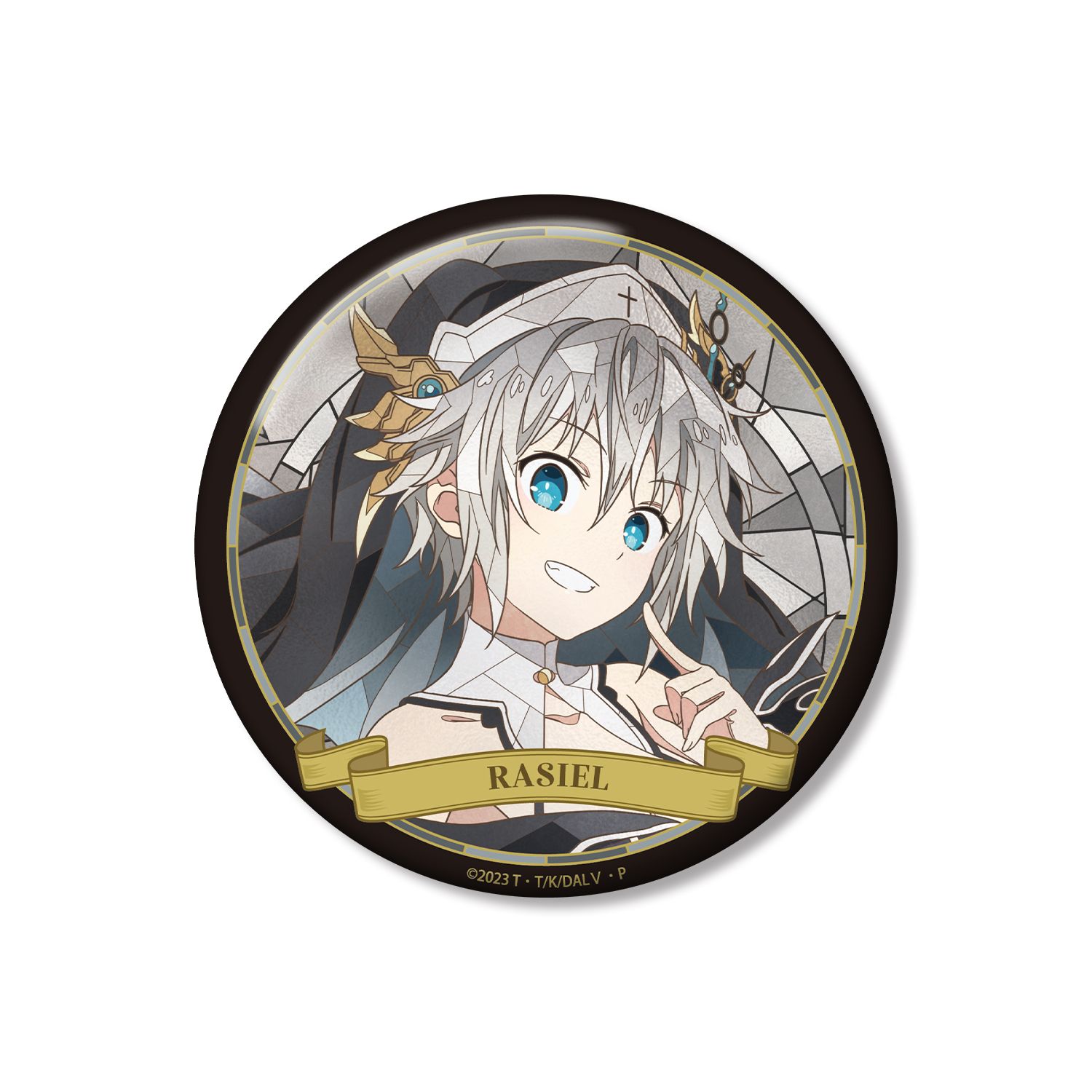アニメ「デート・ア・ライブV」 本条二亜 Aure Glass 100mm缶バッジ - AniSmile